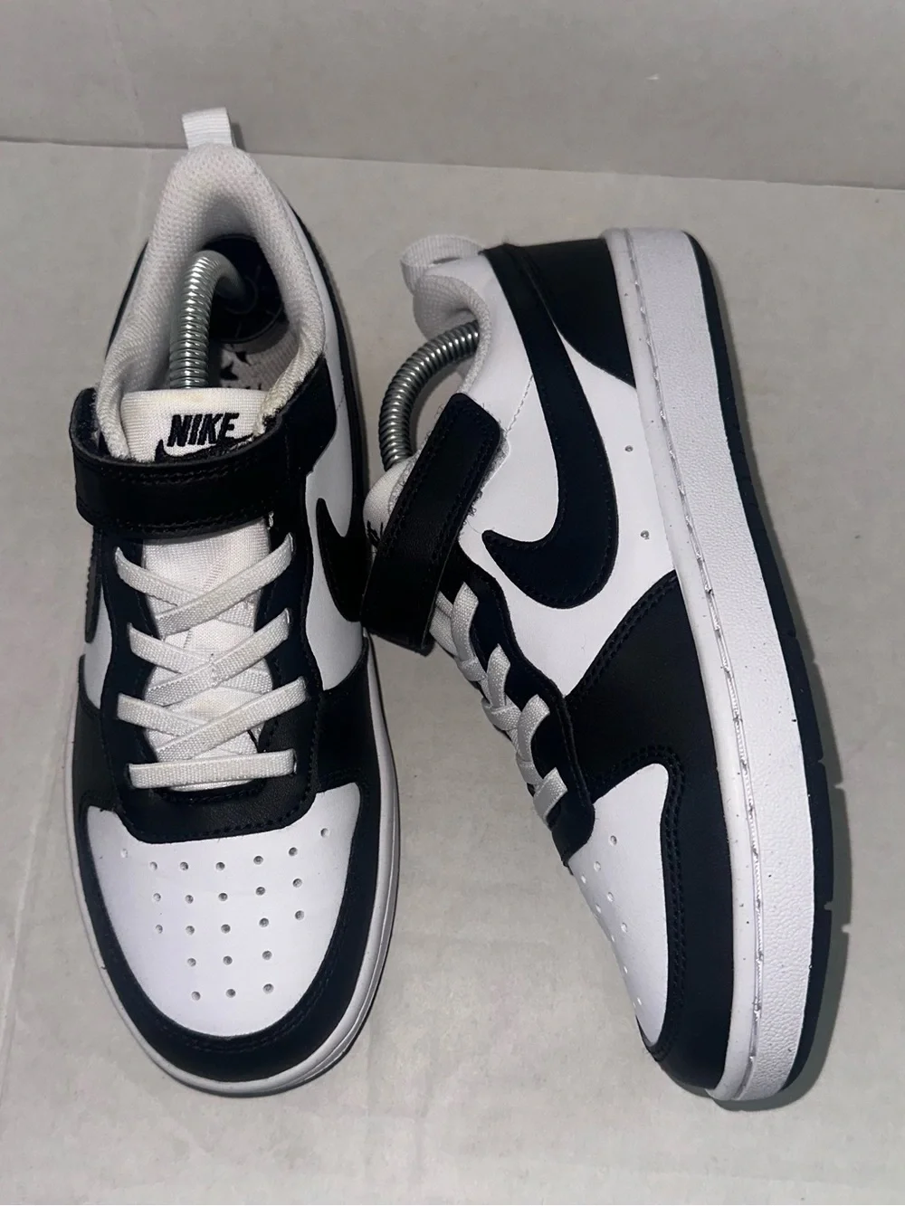 Nike Kid's Court Borough Low Recraft Sneakers JL3 Black/White Size US:3Y UK:2.5